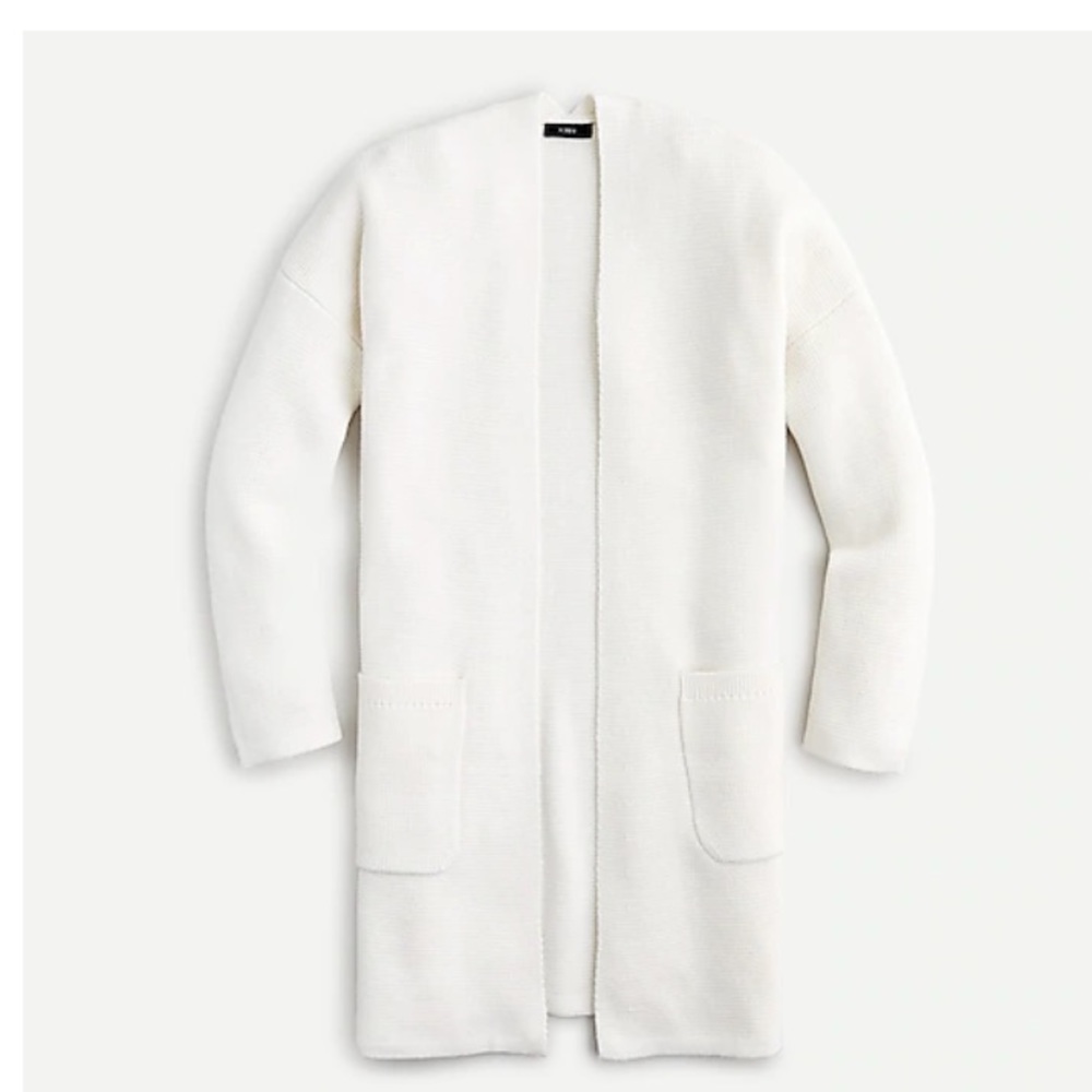 J.Crew Ivory heavy knit open cardigan